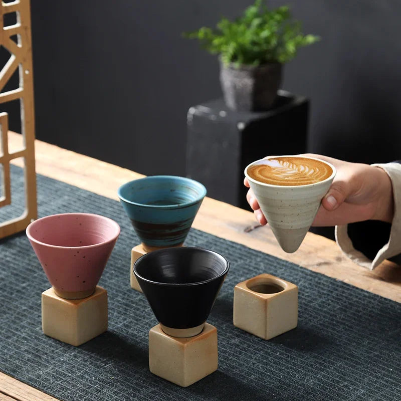 1pcs Creative Retro Ceramic Coffee Cup